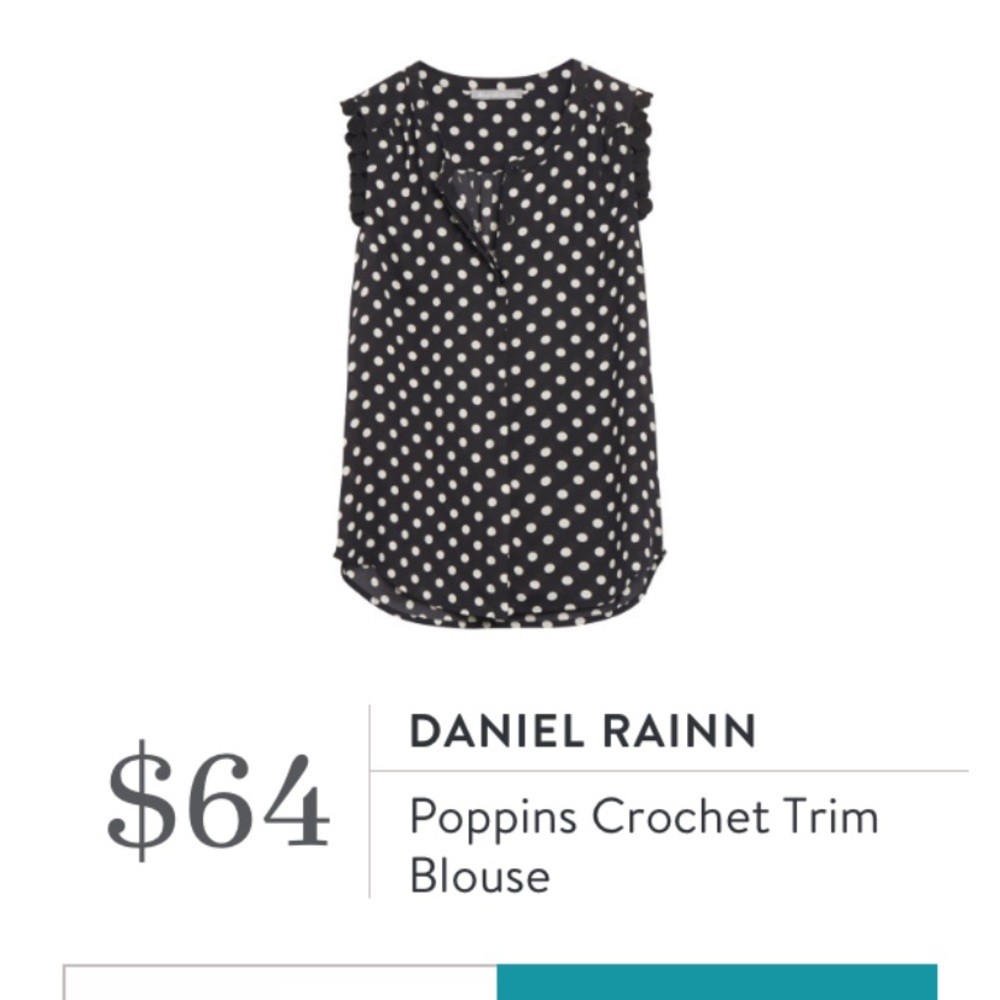 Daniel Rainn Poppins Crochet Trim Blouse size SP